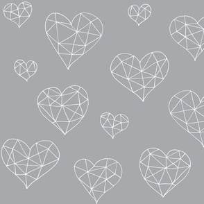 Geometric hearts greyling