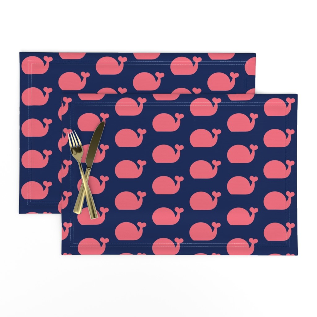 Whale - Cotton Candy Pink and Navy Blue