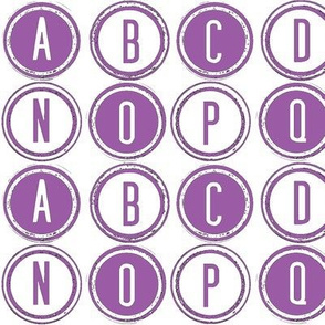 Purple Alphabet Circles