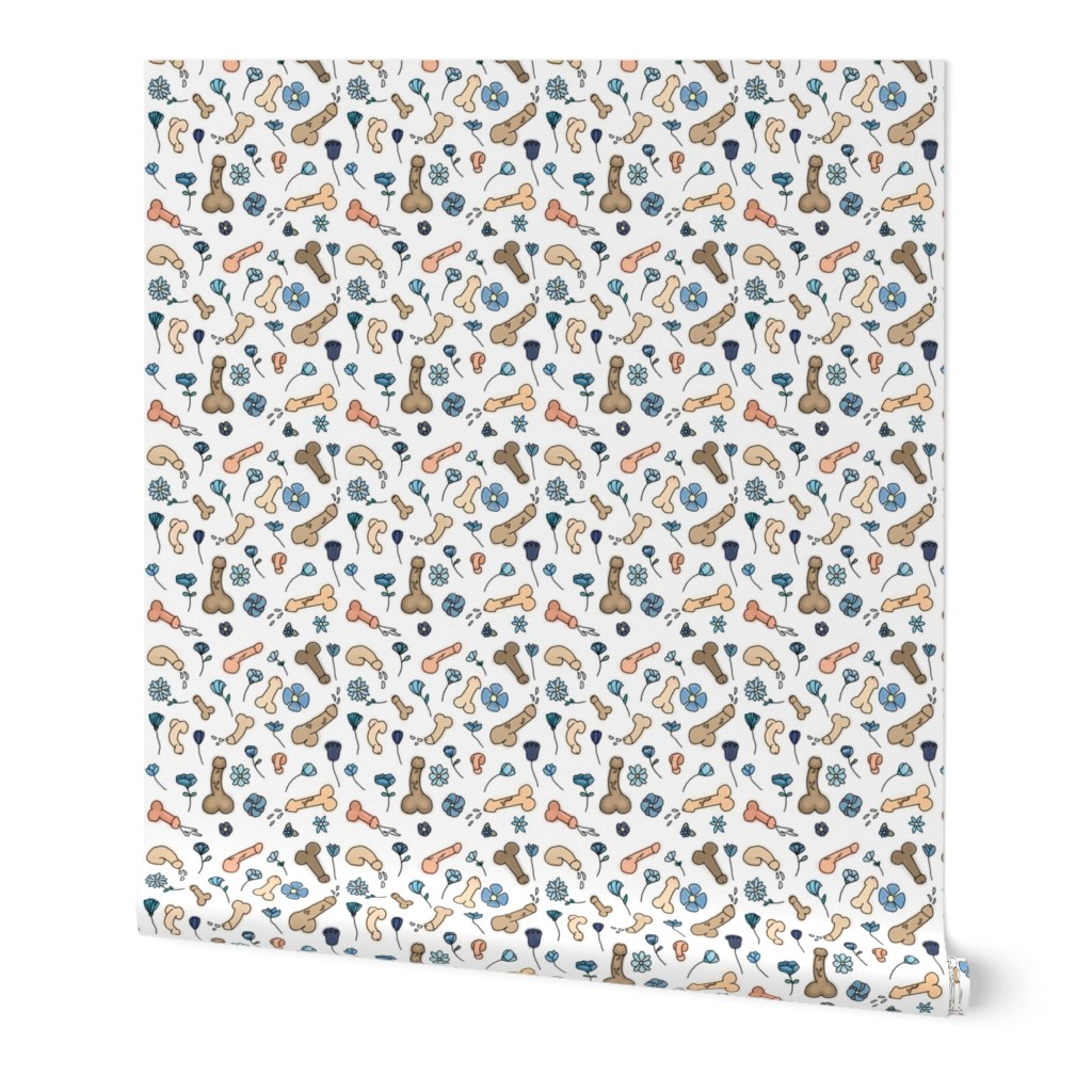 Penis Print Wallpaper | Spoonflower