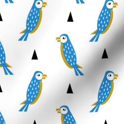 parrot blue boy nursery tri triangle hipster baby design