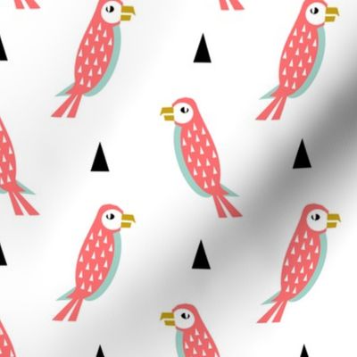 parrot - pink kids minimal cute triangle hipster baby design