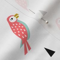 parrot - pink kids minimal cute triangle hipster baby design