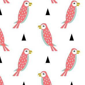 parrot - pink kids minimal cute triangle hipster baby design