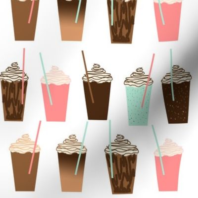 Iced Coffee - cute summer iced coffee pastel girly drinks