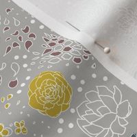 Muted Retro Flower Polka