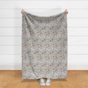 Muted Retro Flower Polka