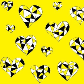 Geometric hearts sunshine