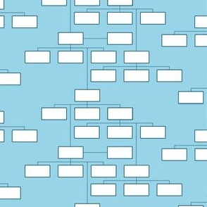 blank org chart - blue