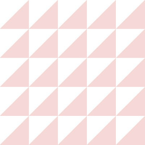 white pale pink half triangle