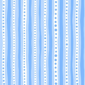 Stripes in blue and white