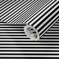 Bankers black and white quarter-inch stripes by Su_G_©SuSchaefer