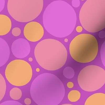 Spots in pink and orange