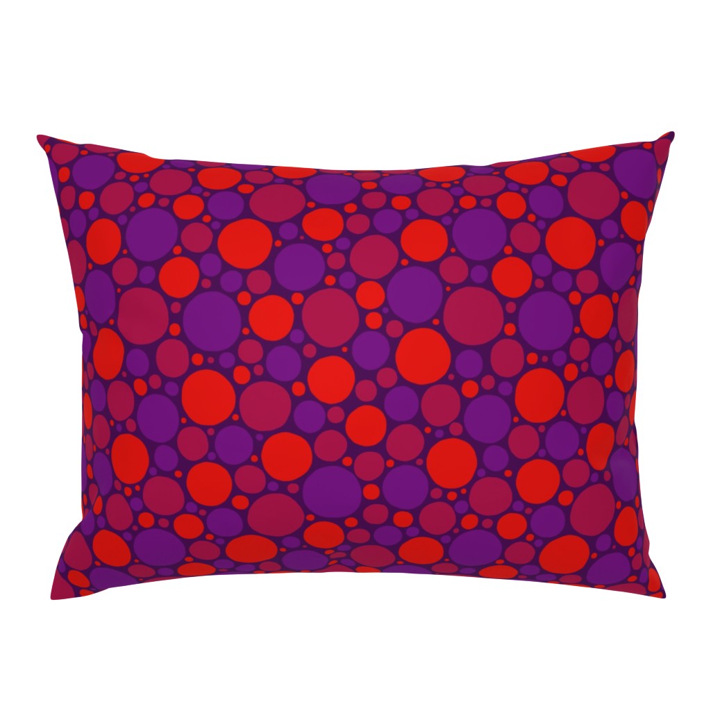 Spots in purple and red