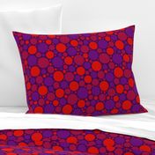 Spots in purple and red