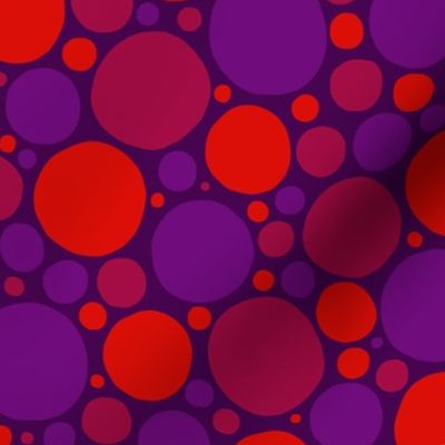 Spots in purple and red