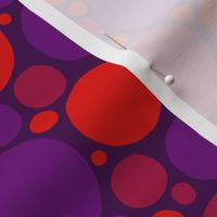 Spots in purple and red