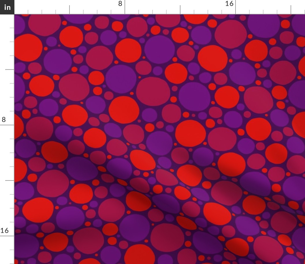 Spots in purple and red