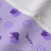 Whimsical barking Border Collies - purple