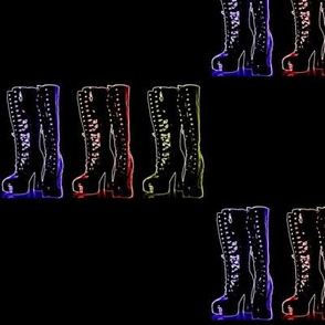 Suga Lane Goth Boots Neon Black #1