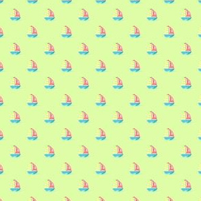 Preppy Sailboat Pistachio