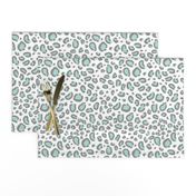 leopard print - mint with grey pastel luxe design