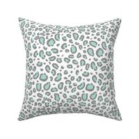 leopard print - mint with grey pastel luxe design