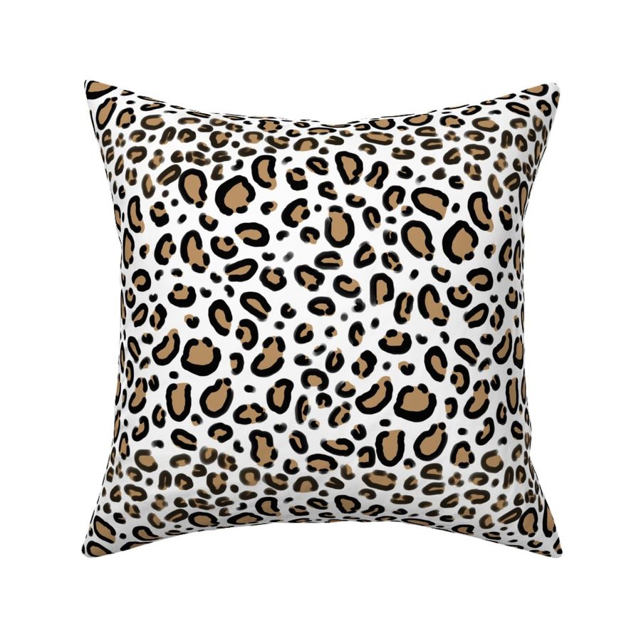Leopard Animal Print Lisaliza Gift Design Blue Black Leopard Print Cheetah Animal Pattern Safari Women Throw Pillow 18x18 Multicolor