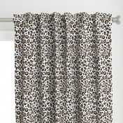 leopard - animal print with white background natural tan cheetah spots