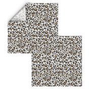 leopard - animal print with white background natural tan cheetah spots