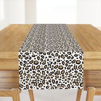 leopard - animal print with white background natural tan cheetah spots