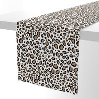 leopard - animal print with white background natural tan cheetah spots