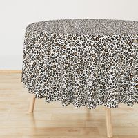 leopard - animal print with white background natural tan cheetah spots