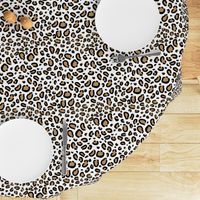 leopard - animal print with white background natural tan cheetah spots