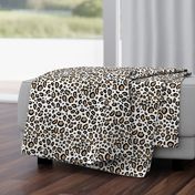 leopard - animal print with white background natural tan cheetah spots