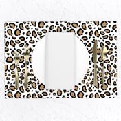 leopard - animal print with white background natural tan cheetah spots