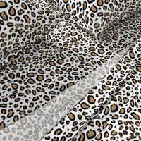 leopard - animal print with white background natural tan cheetah spots