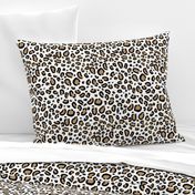 leopard - animal print with white background natural tan cheetah spots