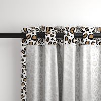 leopard - animal print with white background natural tan cheetah spots