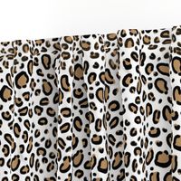 leopard - animal print with white background natural tan cheetah spots