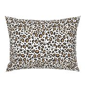 leopard - animal print with white background natural tan cheetah spots