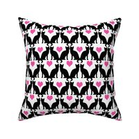 cats heart pink cute girly cat lady print