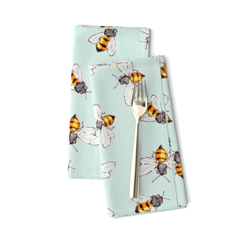 Bees Sky Blue--More Bigger Bees for Anna