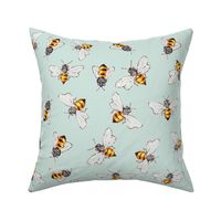 Bees Sky Blue--More Bigger Bees for Anna