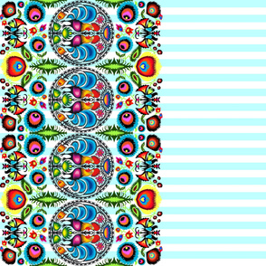 Wycinanka_003_Border_Print_Turquoise_Stripes