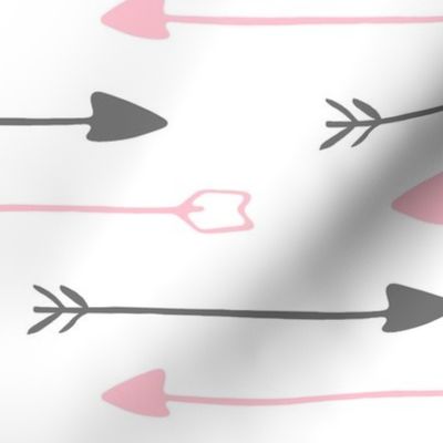 pink and grey arrows