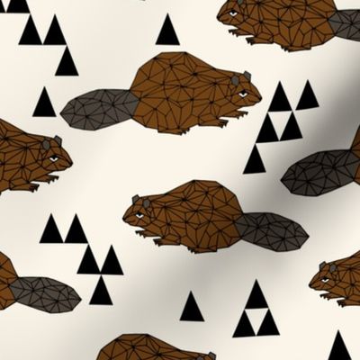 Geo Beaver - Brown by Andrea Lauren 