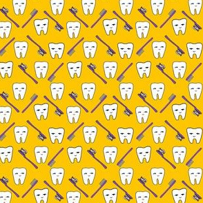Happy Teeth - Gold and Purple by Andrea Lauren (Mini) by Andrea Lauren