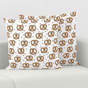 pretzel fabric // brown food bread foods kitchen kids summer funny