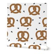 pretzel fabric // brown food bread foods kitchen kids summer funny